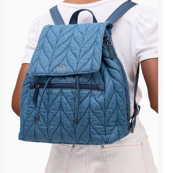 Kate Spade | Ellie Denim Large Flap Backpack main image 5